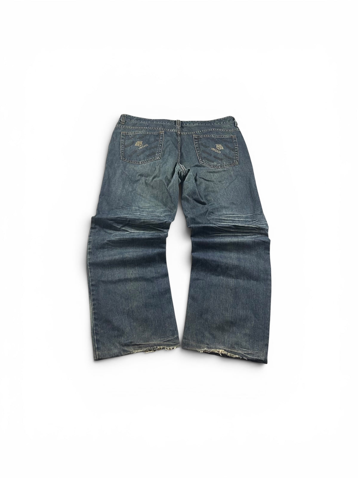Versace Designer Jeans Washed Blue Baggy