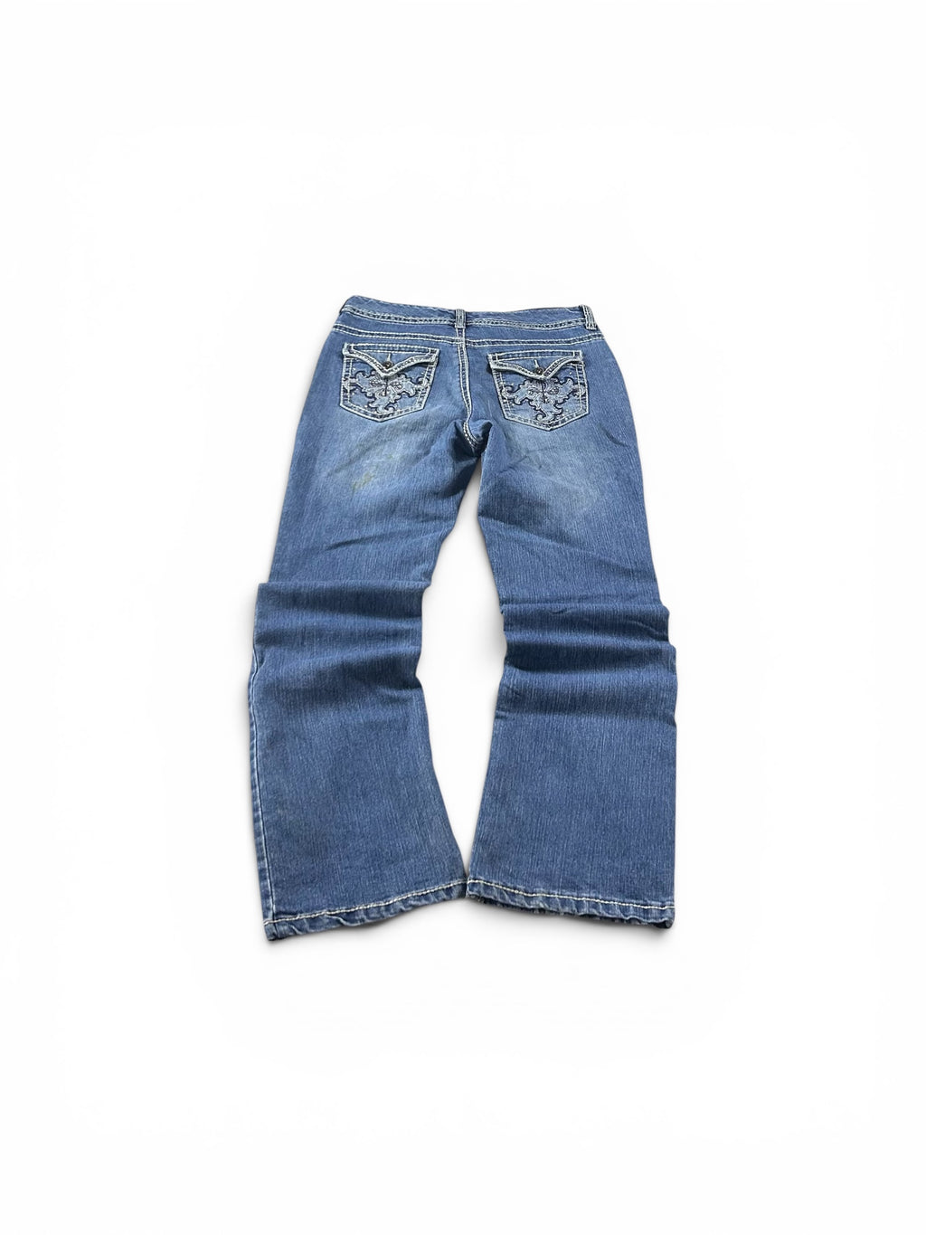 Y2K Bootcut Jeans Washed Blue Woman