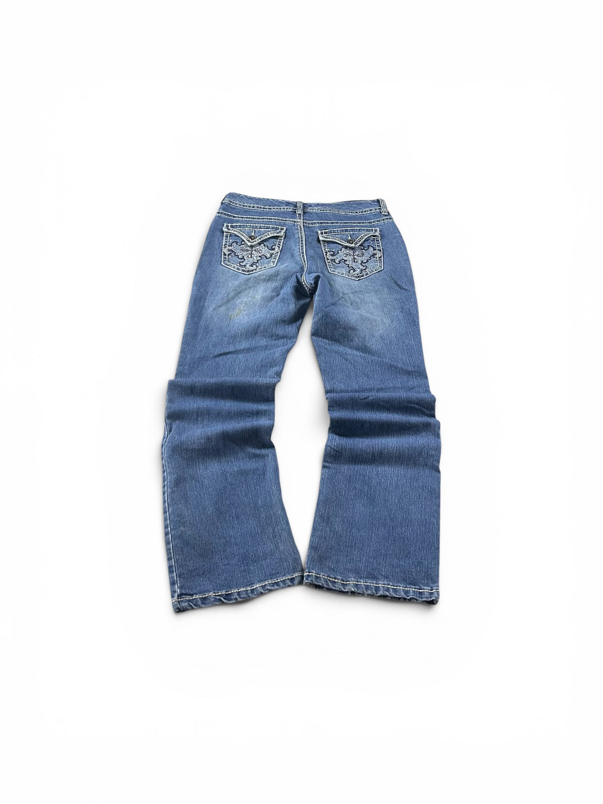 Y2K Bootcut Jeans Washed Blue Woman