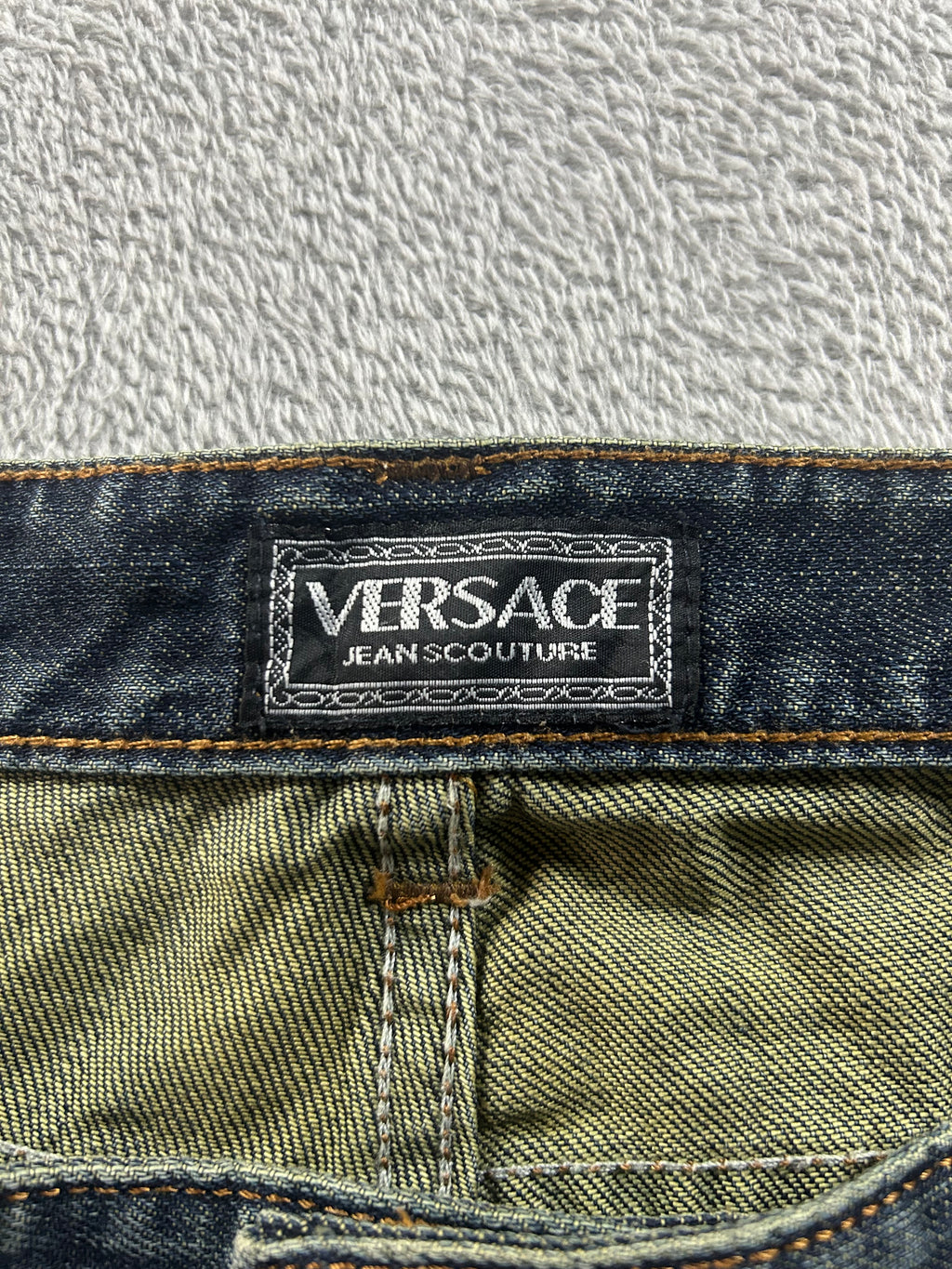 Versace Designer Jeans Washed Blue Baggy