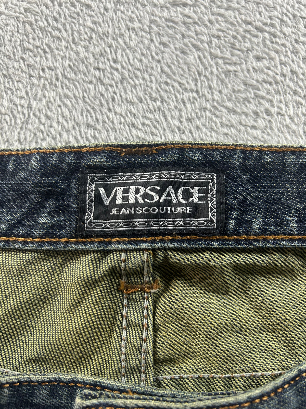 Versace Designer Jeans Washed Blue Baggy