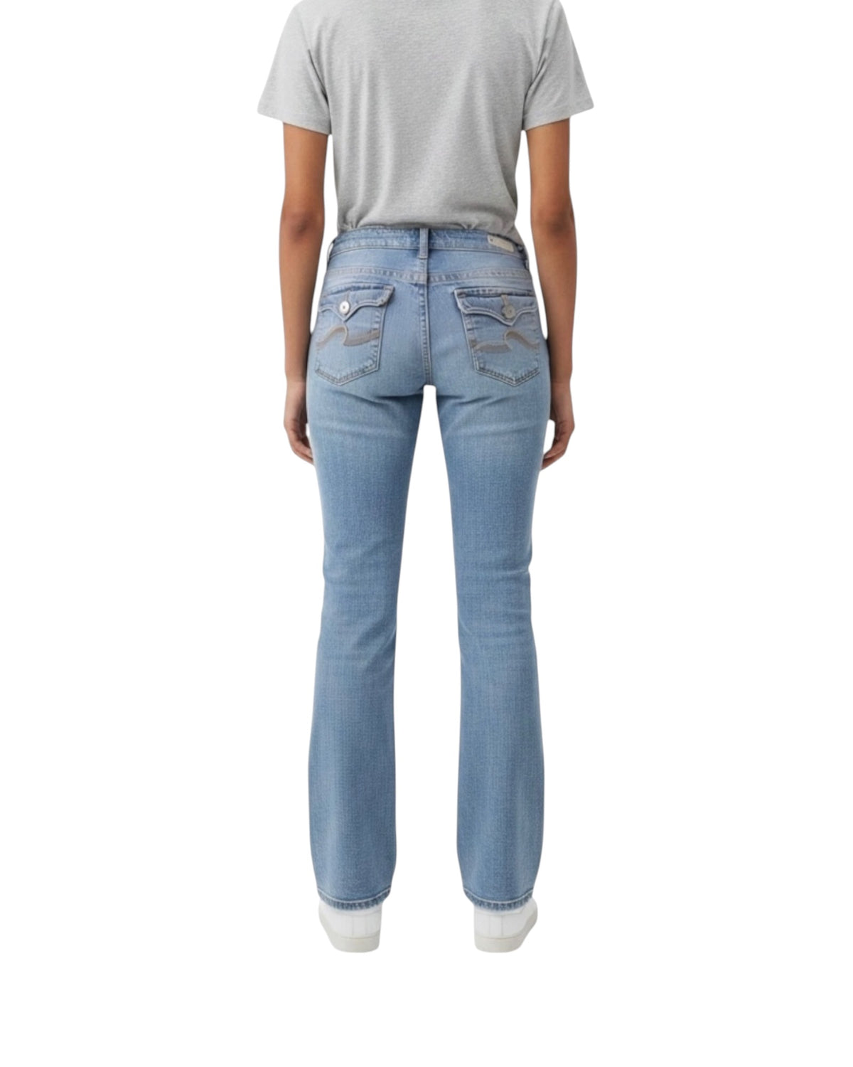 Y2K Bootcut Jeans Washed Blue