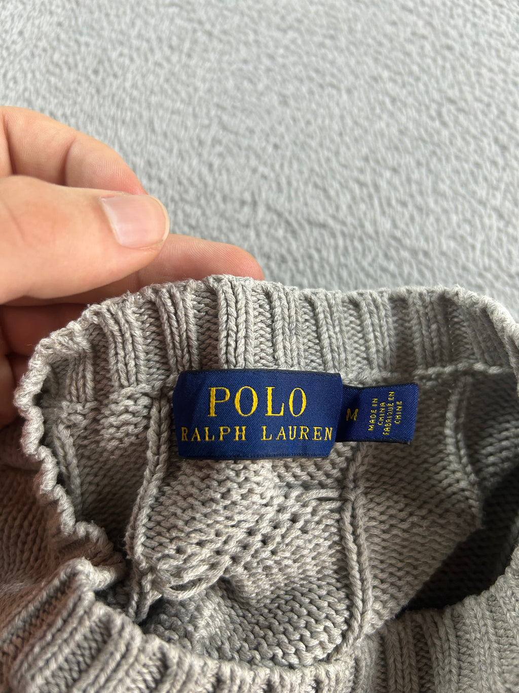 Ralph Lauren Cable Knit Sweater Grey