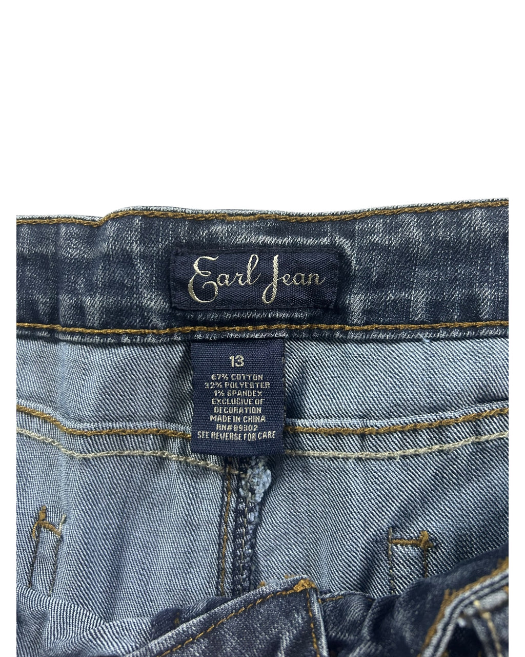 Y2K Bootcut Jeans Washed Darkblue