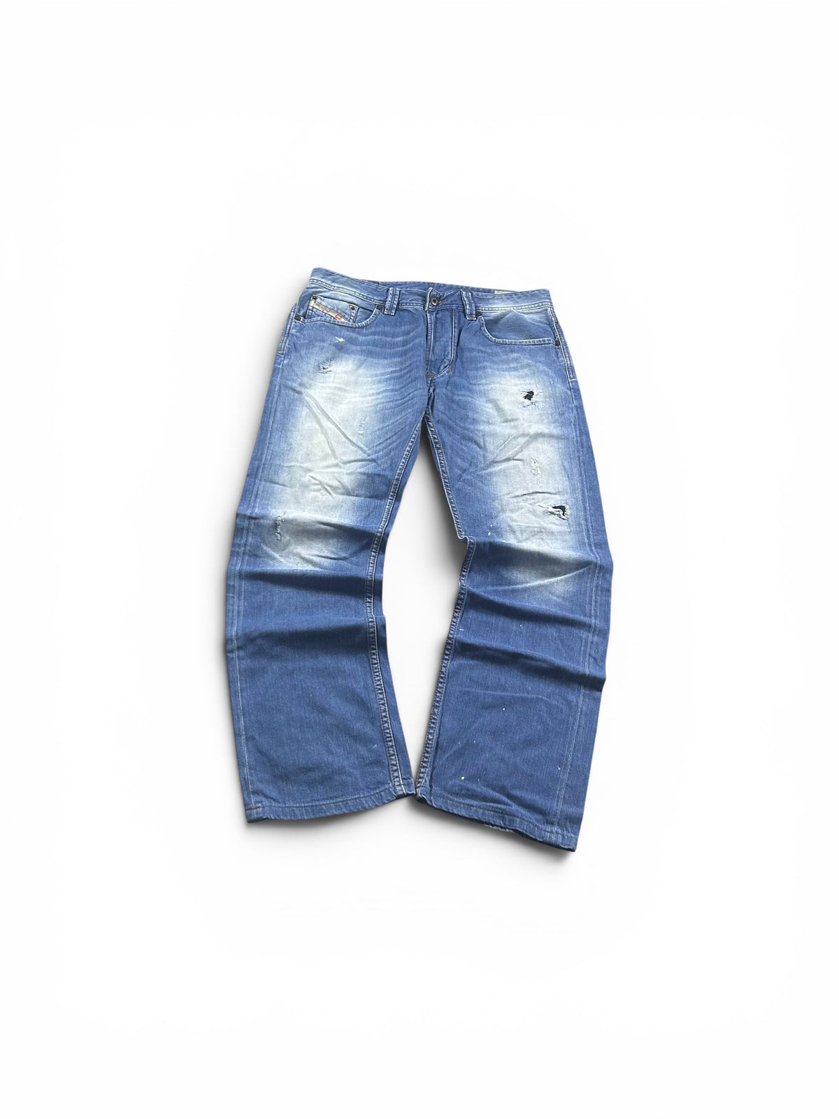 Diesel Jeans Washed Blue Straight-Baggy