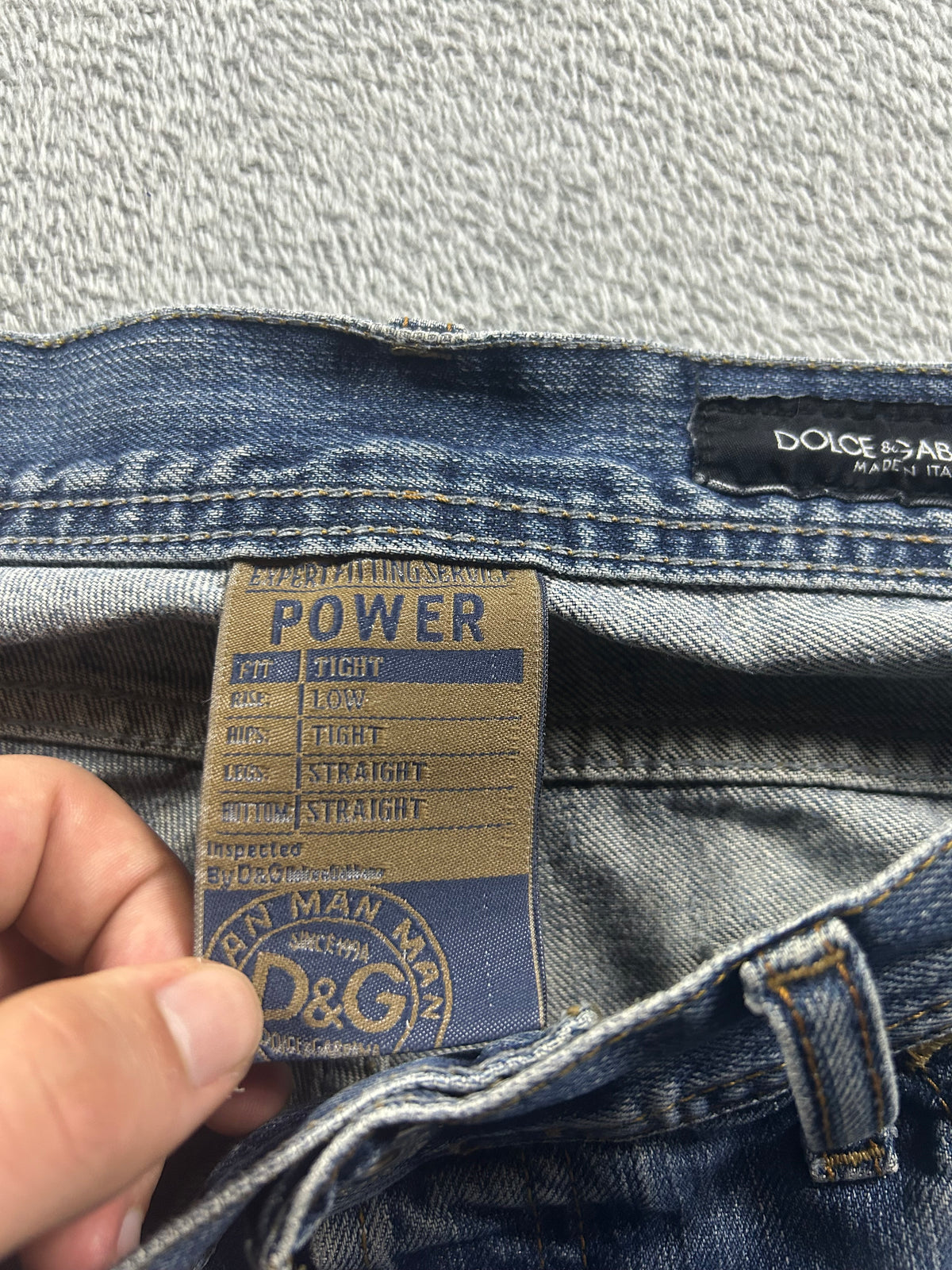 D&G Straight Leg Jeans Washed Blue