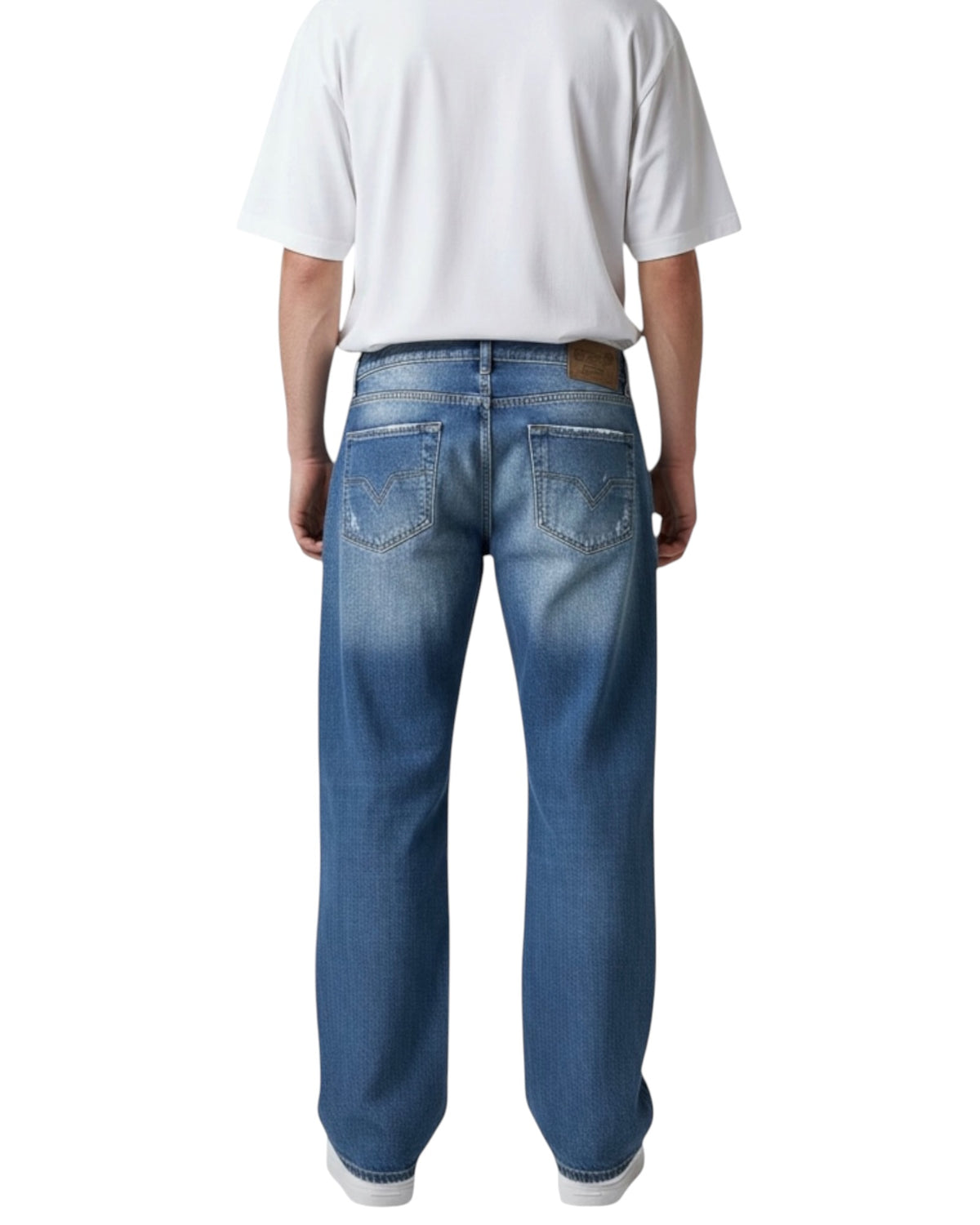 Diesel Jeans Washed Blue Straight-Baggy