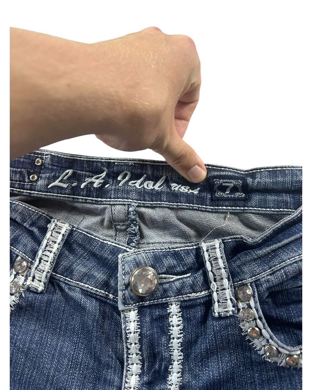 Y2K Bootcut Jeans Darkblue Woman