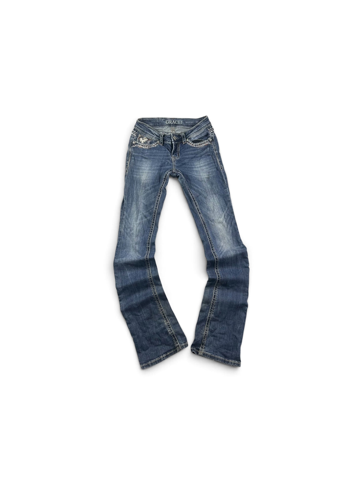 Y2K Bootcut Jeans Darkblue