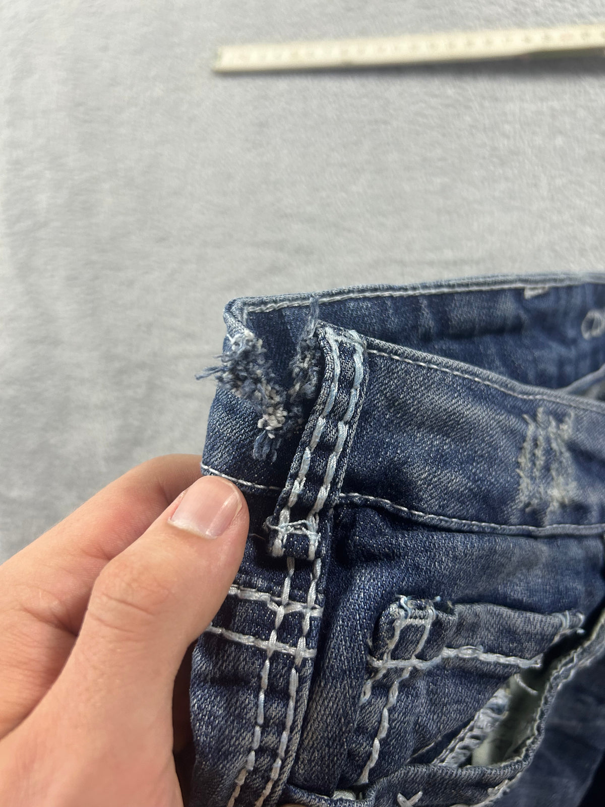 Y2K Bootcut Jeans Darkblue Big Eagle Print Woman
