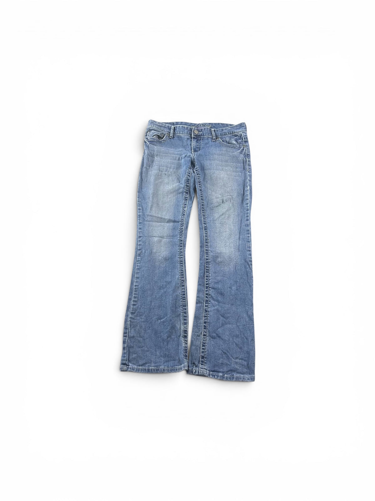Y2K Bootcut Jeans Washed Blue Woman