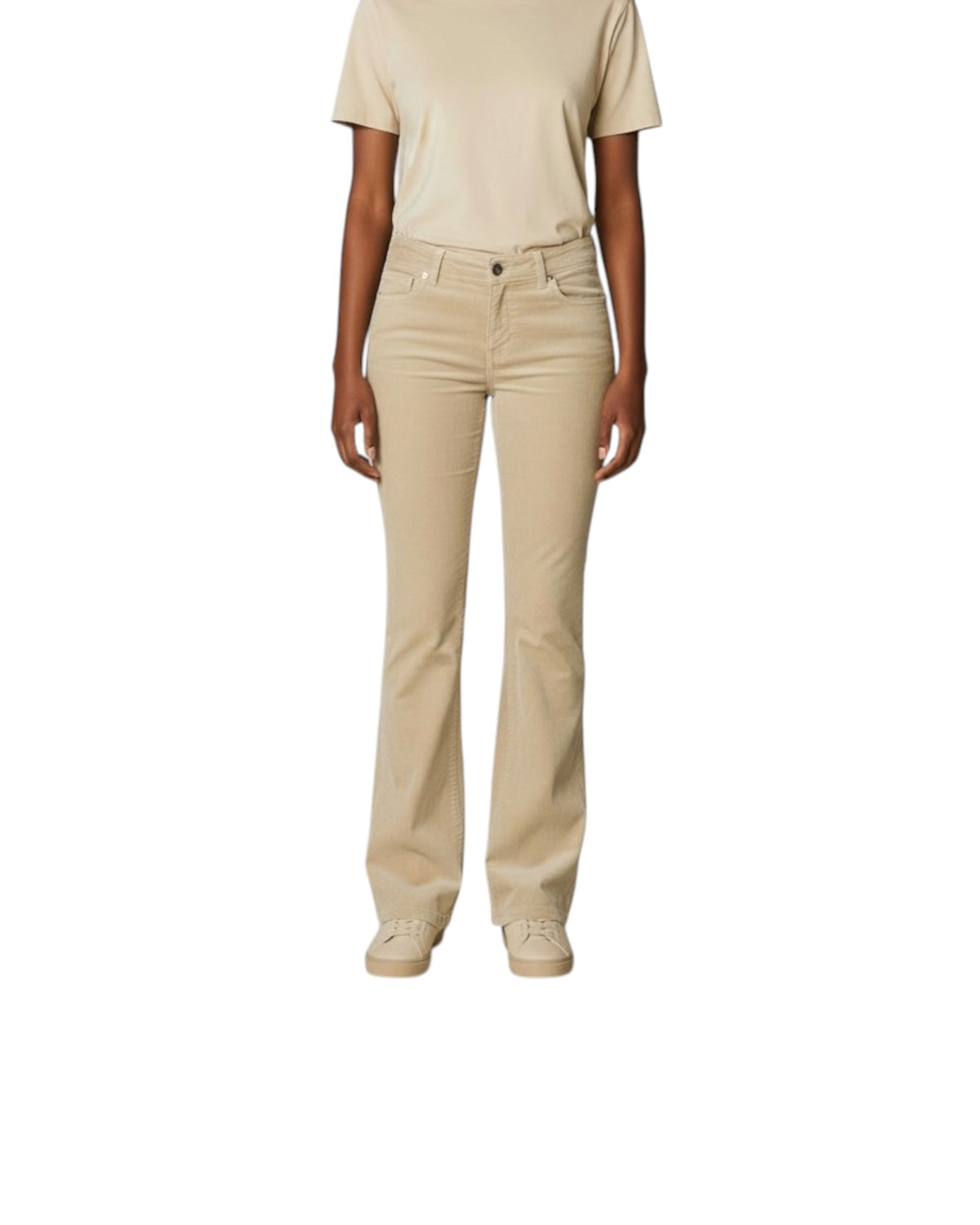 Y2K Bootcut Jeans Beige