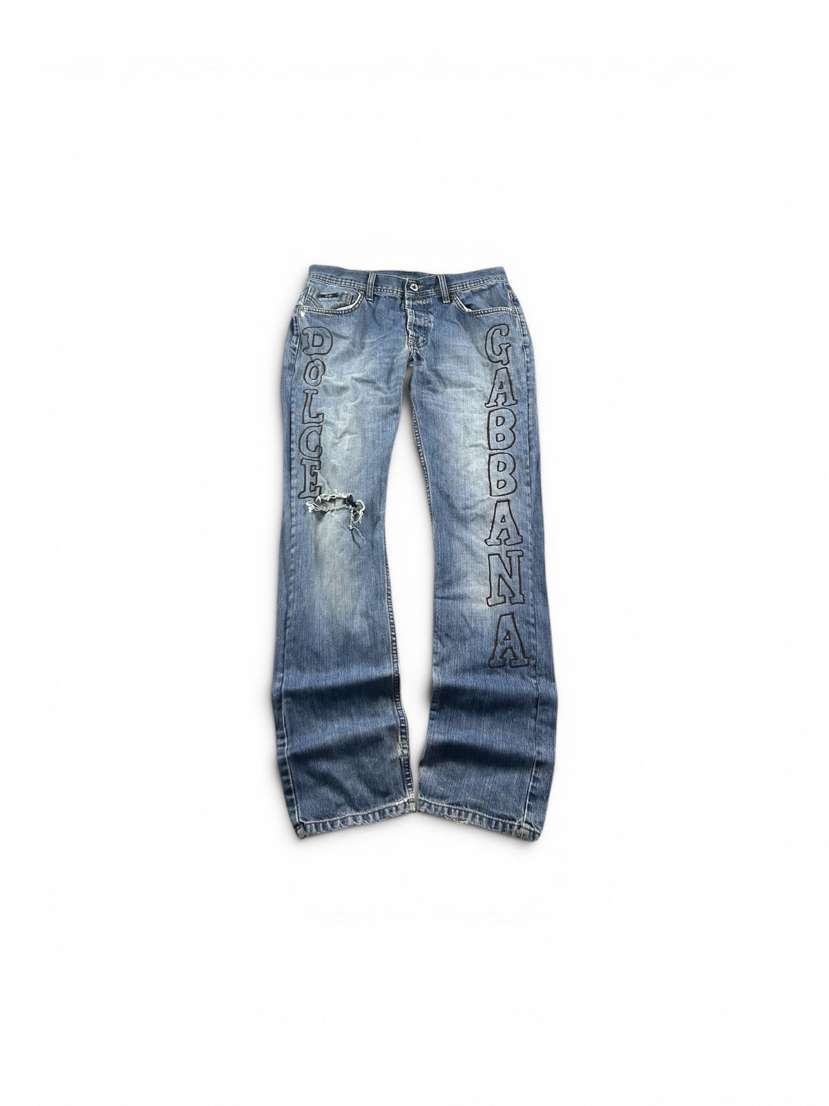D&G Straight Leg Jeans Washed Blue