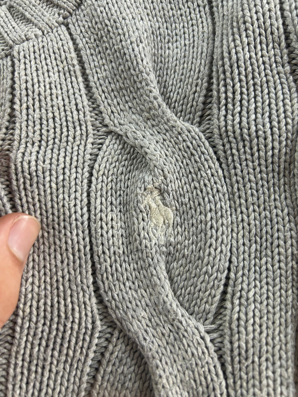 Ralph Lauren Cable Knit Sweater Grey