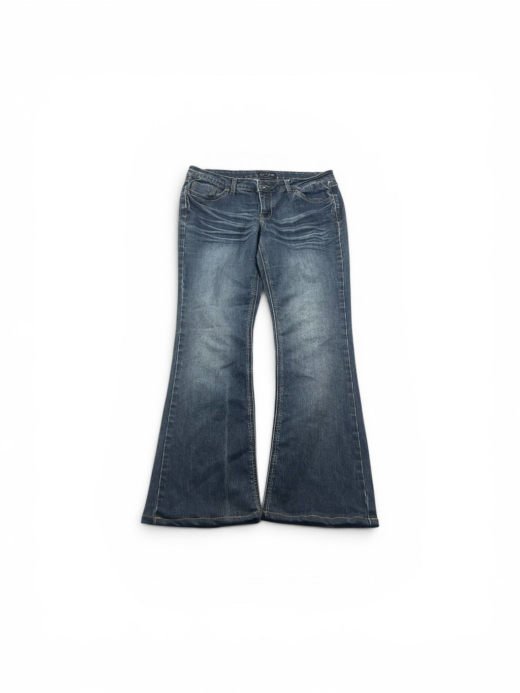 Y2K Bootcut Jeans Washed Darkblue