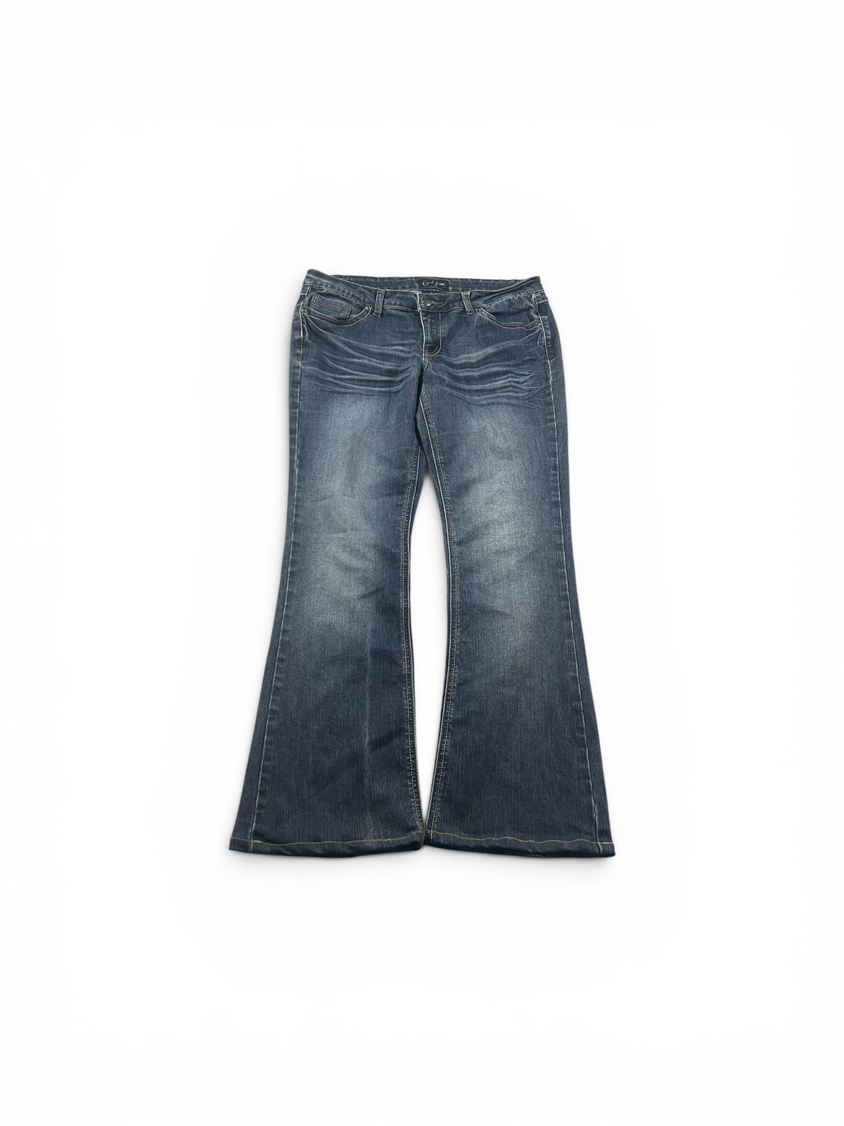 Y2K Bootcut Jeans Washed Darkblue