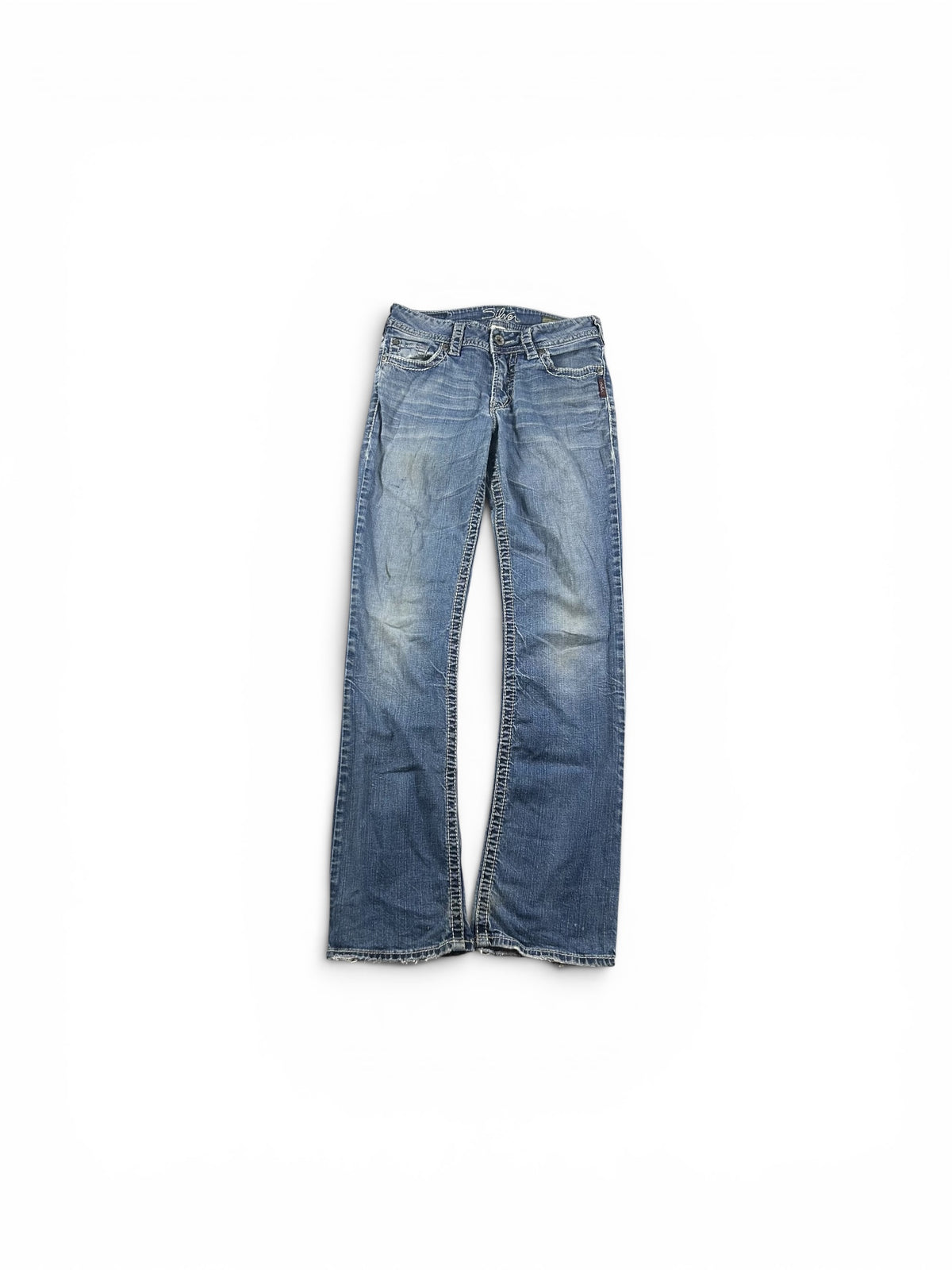 Y2K Bootcut Jeans Washed Blue Woman