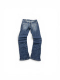 Y2K Bootcut Jeans Darkblue Big Eagle Print Woman