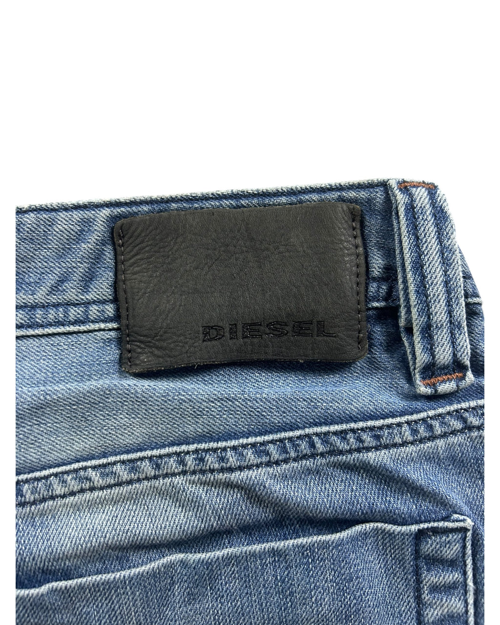 Diesel Straight Fit Jeans Washed Blue