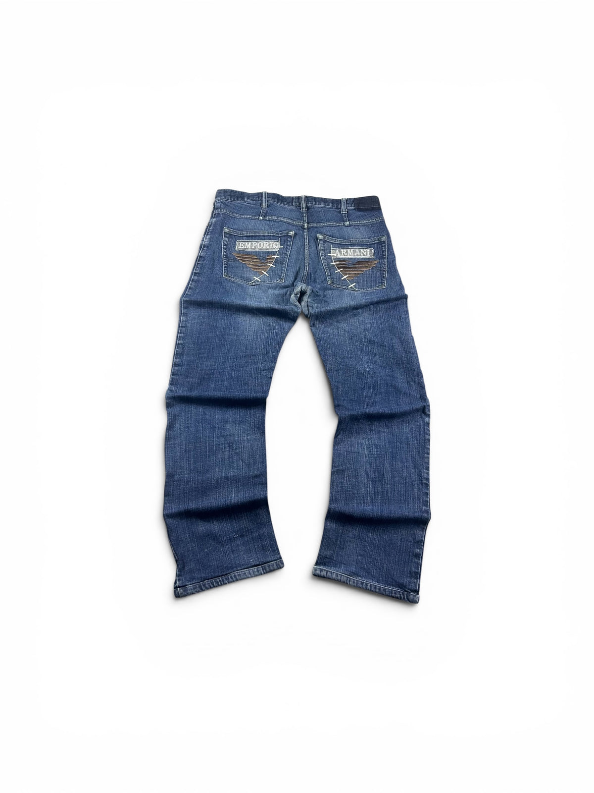 Empore Armani Jeans Dunkelblau Straight Leg Damen