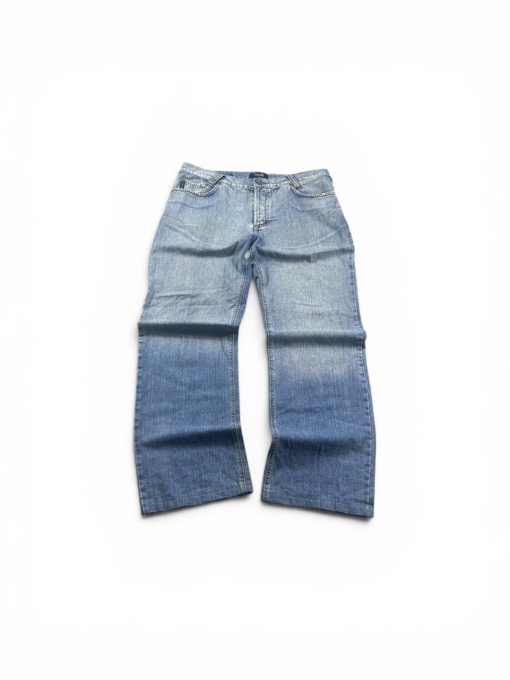 D&G Big Print Herren Jeans Washed Blue
