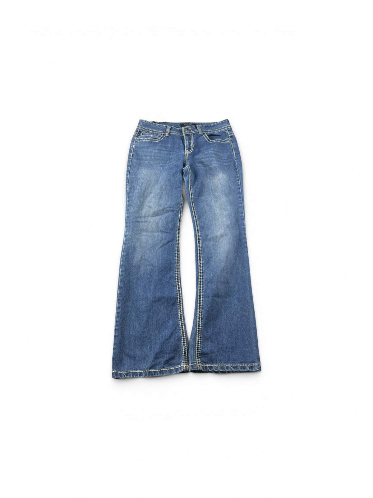 Y2K Bootcut Jeans Washed Blue Woman
