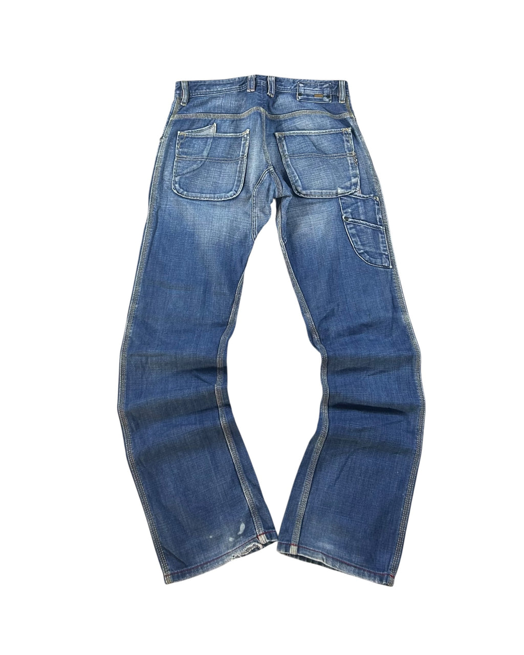Diesel Straight Fit Jeans Washed Blue
