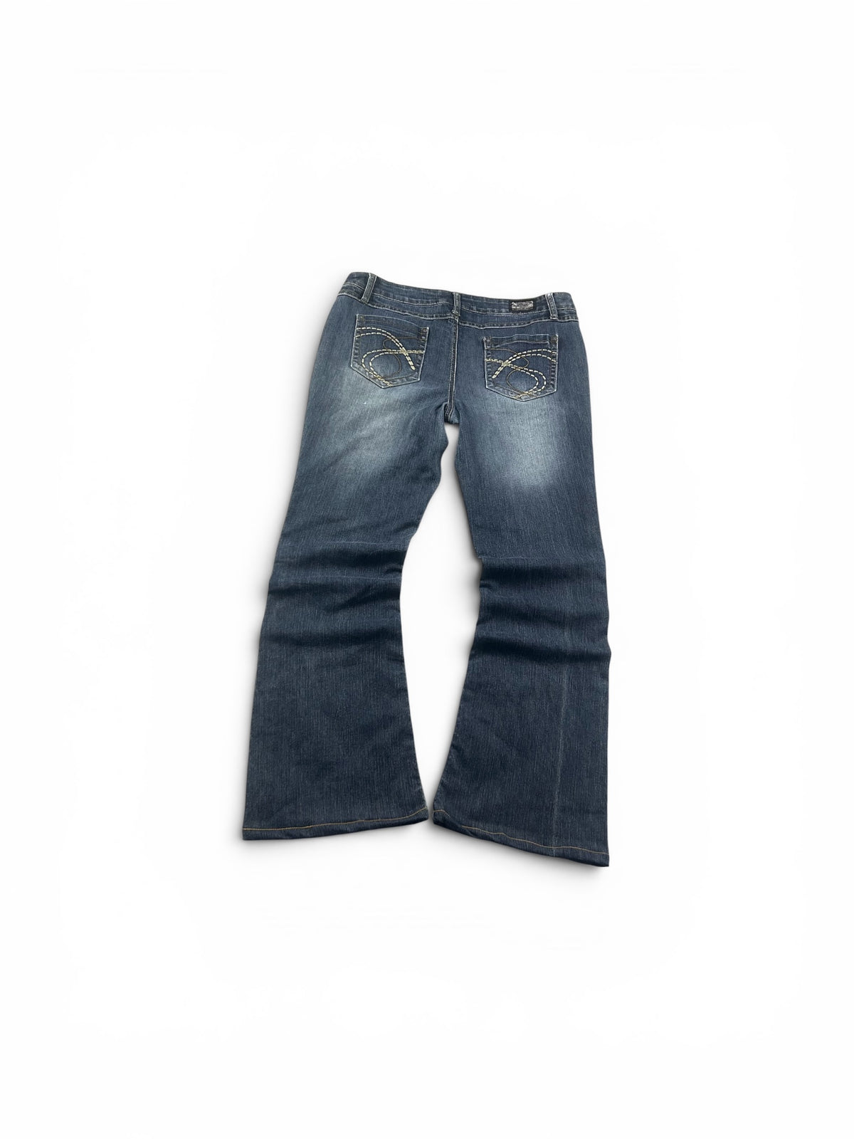 Y2K Bootcut Jeans Washed Darkblue