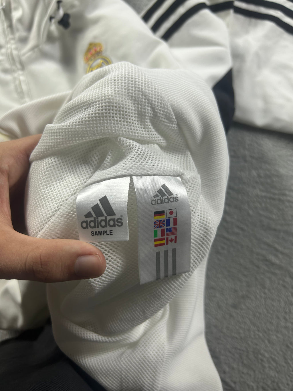 Rare Real Madrid Tracksuit Sample White Black