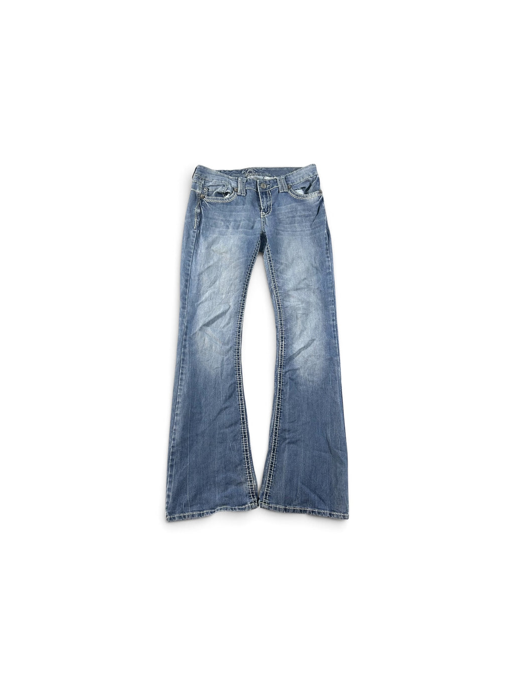 Y2K Bootcut Jeans Washed Blue Woman